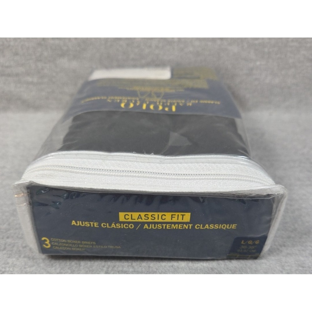 Polo Ralph Lauren Classic Fit Cotton Boxer Briefs Mens L Black Red Pony NEW - Picture 4 of 8